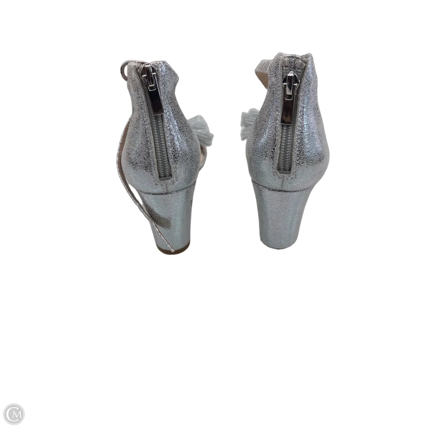 Sandals Heels Block By Life Stride In Silver, Size: 6.5