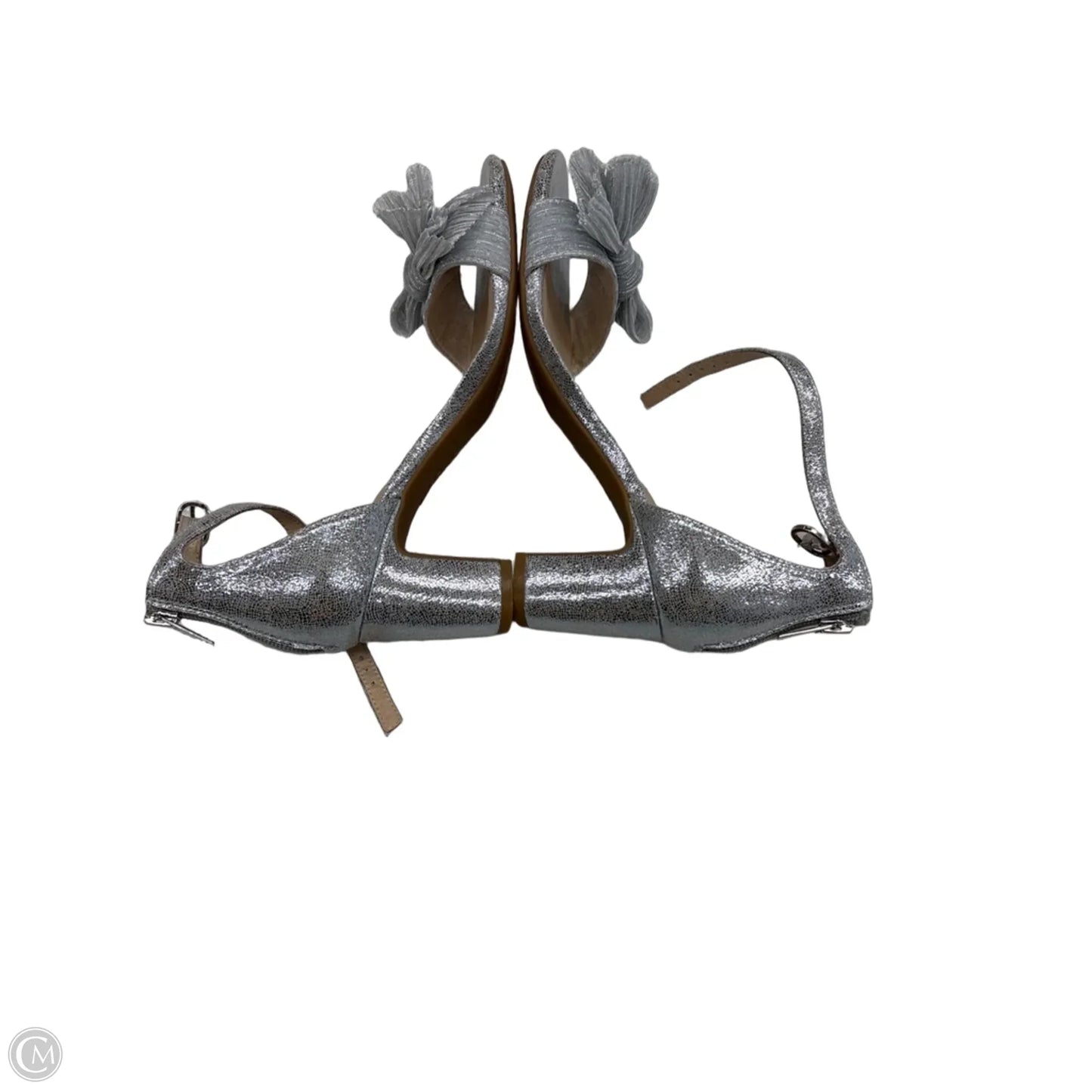 Sandals Heels Block By Life Stride In Silver, Size: 6.5