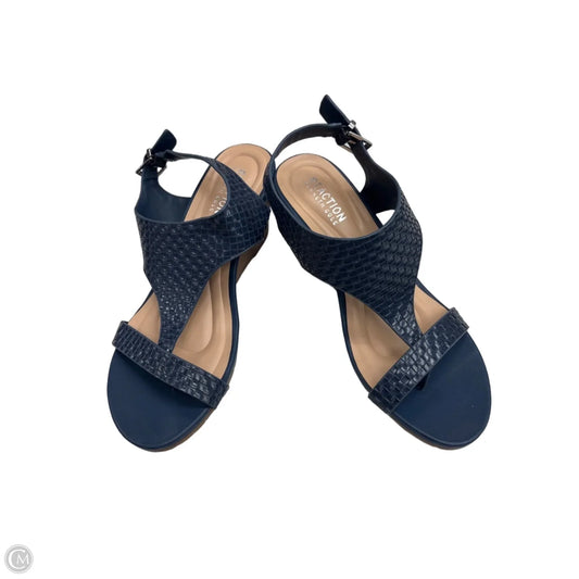 Sandals Heels Wedge By Kenneth Cole Reaction In Blue, Size: 7.5