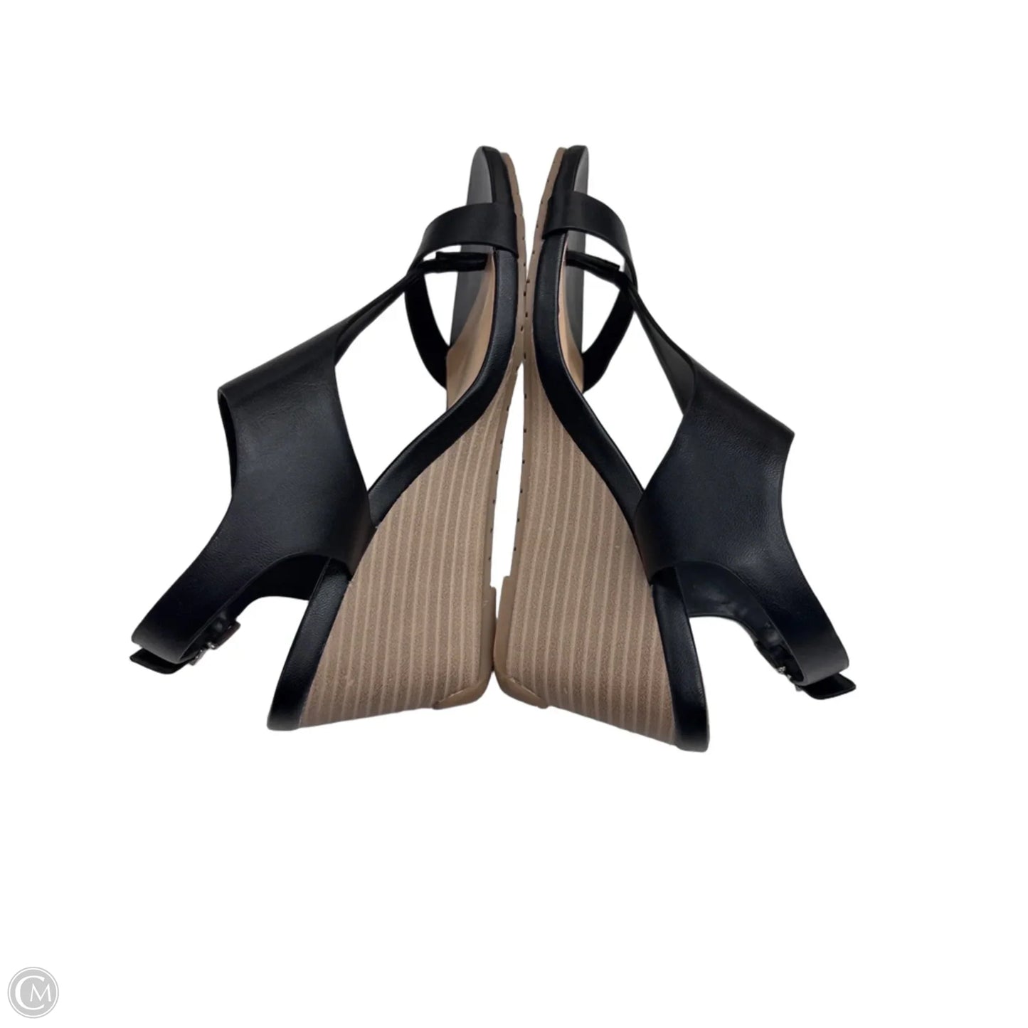 Sandals Heels Wedge By Kenneth Cole Reaction In Black, Size: 7.5