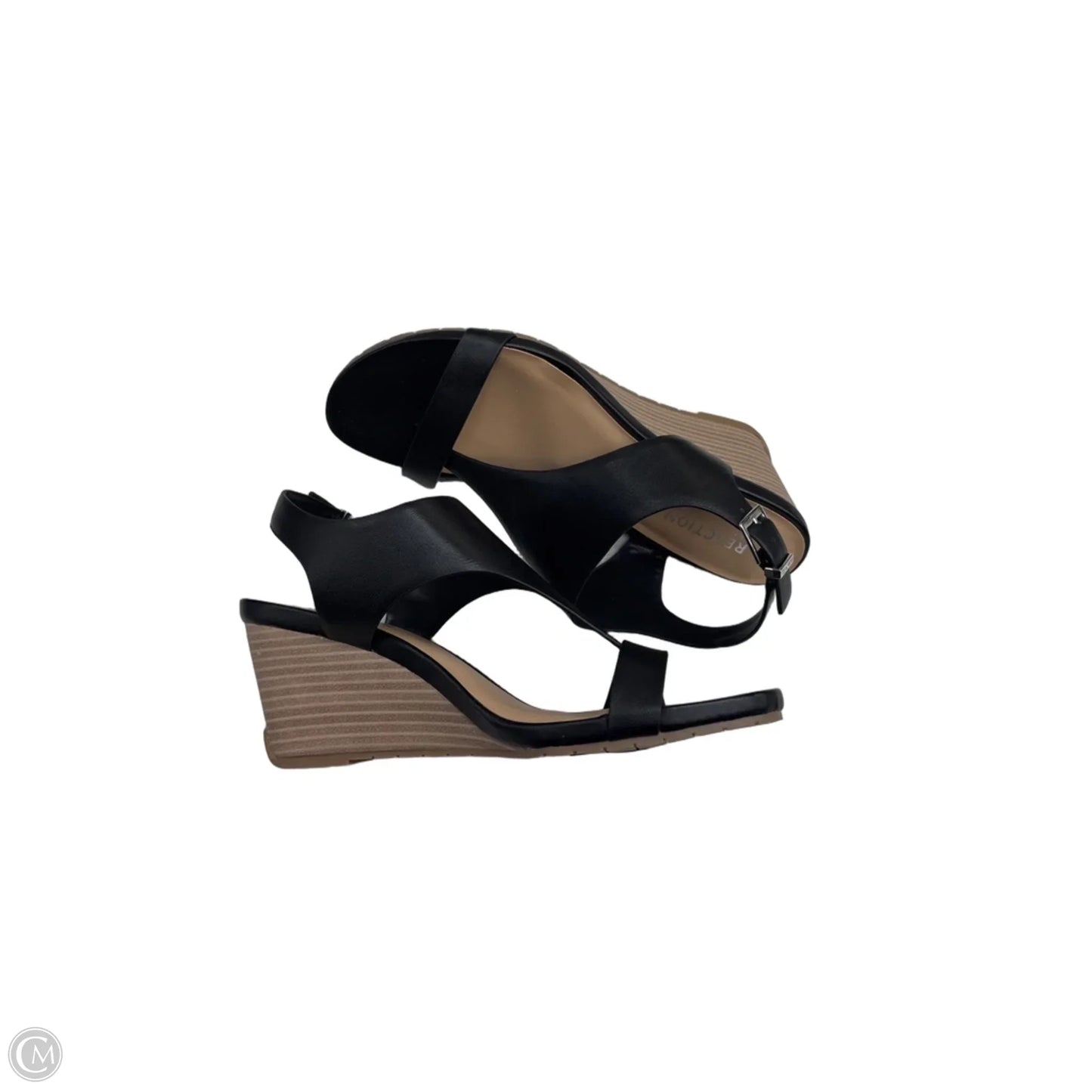Sandals Heels Wedge By Kenneth Cole Reaction In Black, Size: 7.5