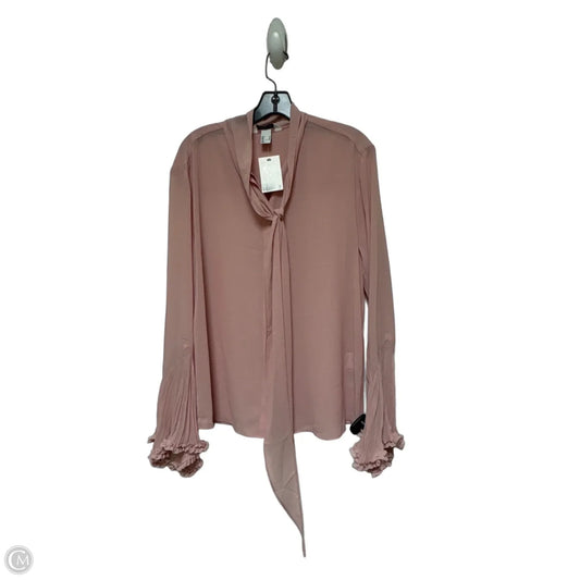 Top Long Sleeve By H&m In Pink, Size: M