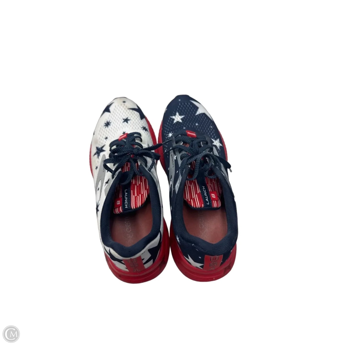 Shoes Athletic By Brooks In Blue Red & White, Size: 8.5