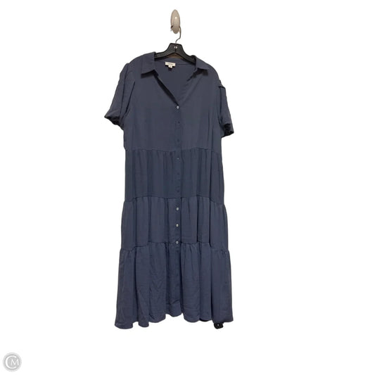 Dress Casual Midi By Cece In Blue, Size: Xl