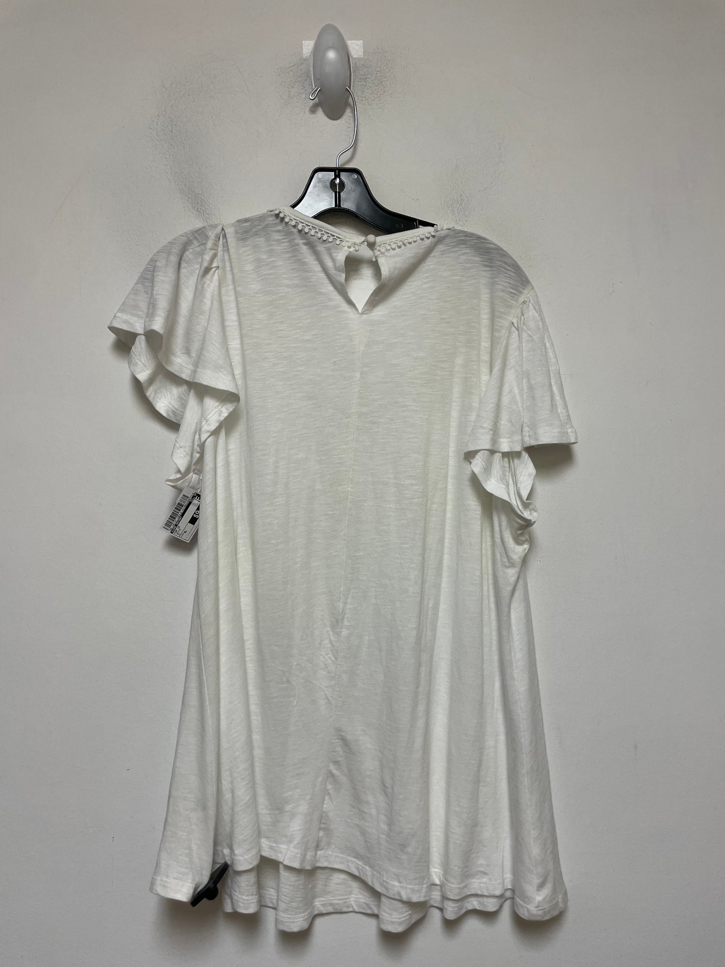 White Top Short Sleeve Lane Bryant, Size Xl