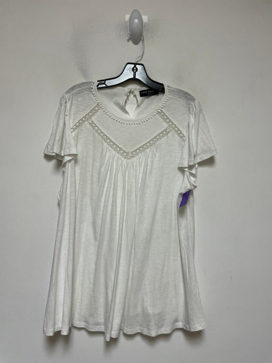 White Top Short Sleeve Lane Bryant, Size Xl