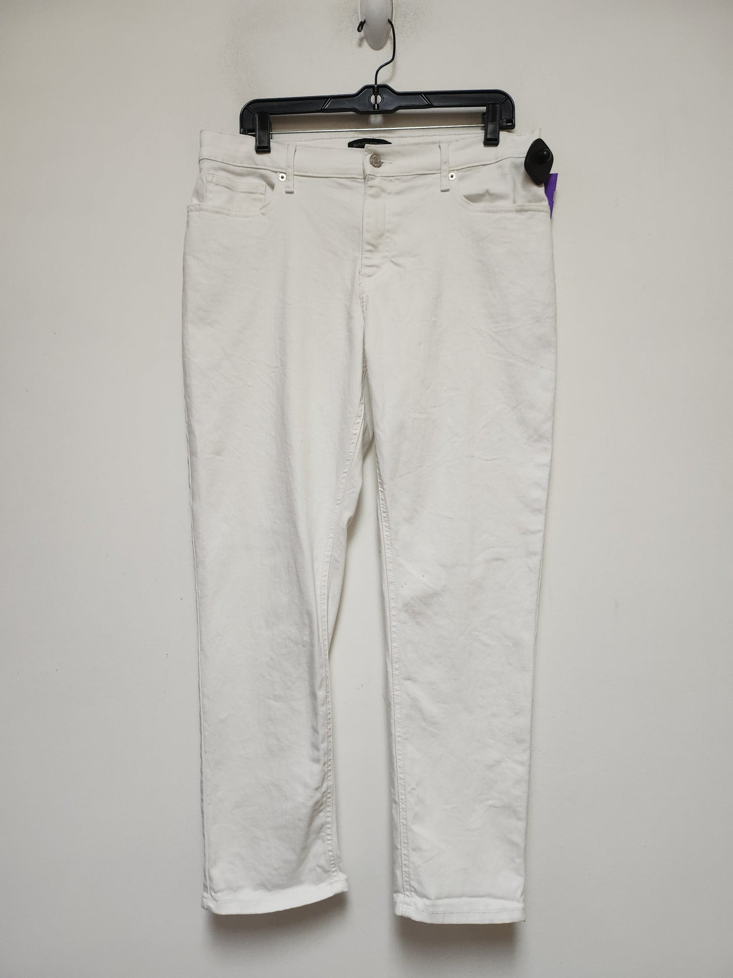 White Denim Jeans Straight Banana Republic, Size 10