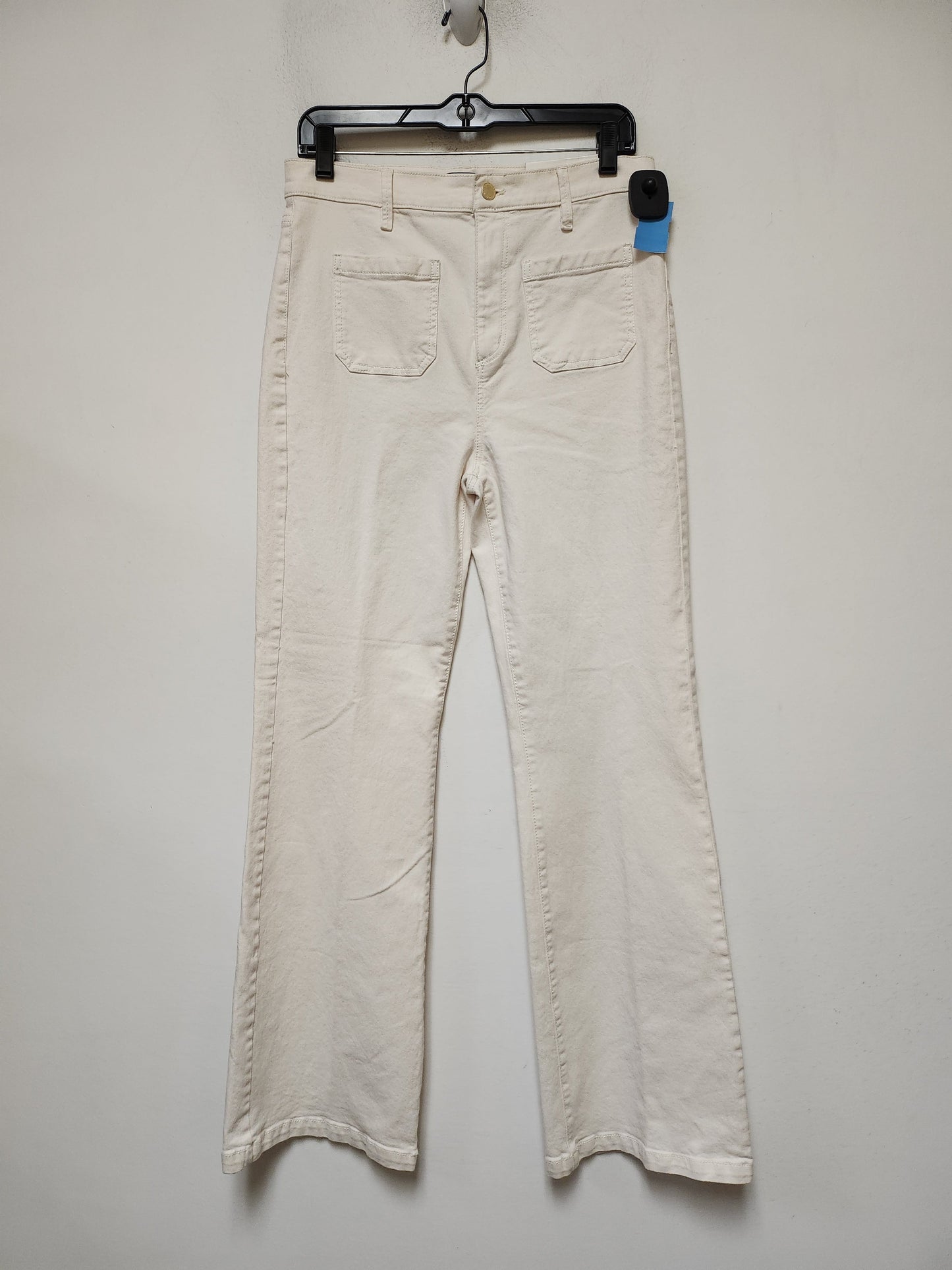 Jeans Flared By Ann Taylor In Cream, Size: 8