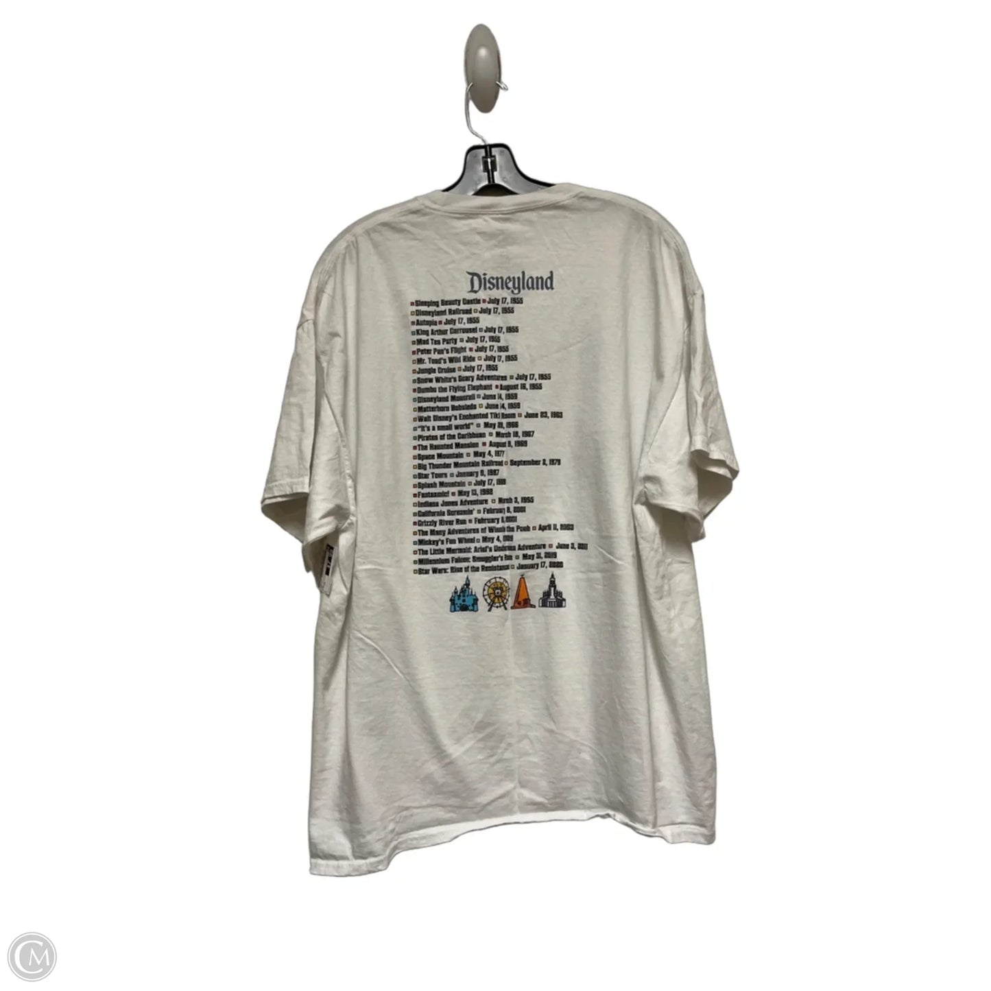 Top Short Sleeve Basic By Disney In White, Size: 2x