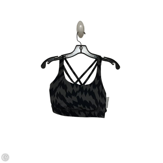 Athletic Bra By Lululemon In Black & Grey, Size: 6