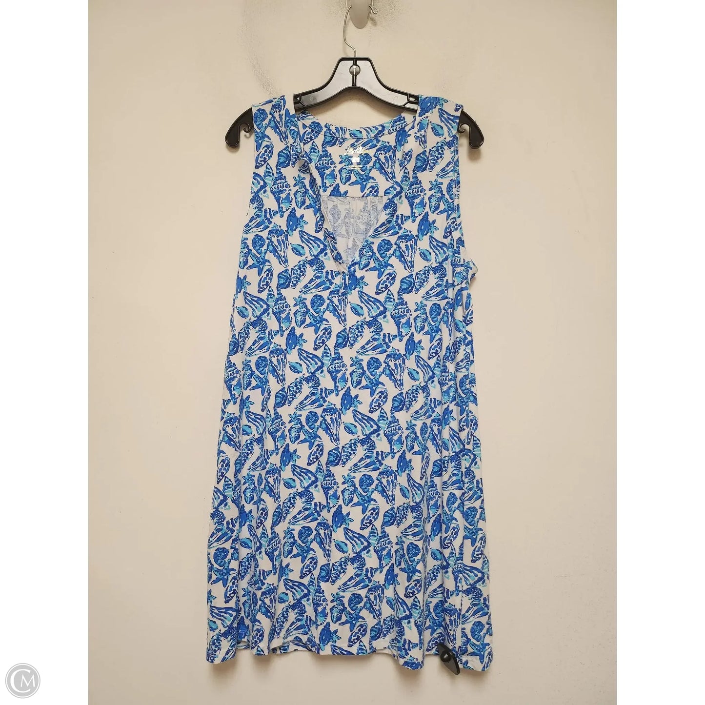 Dress Designer By Lilly Pulitzer In Blue & White, Size: Xl