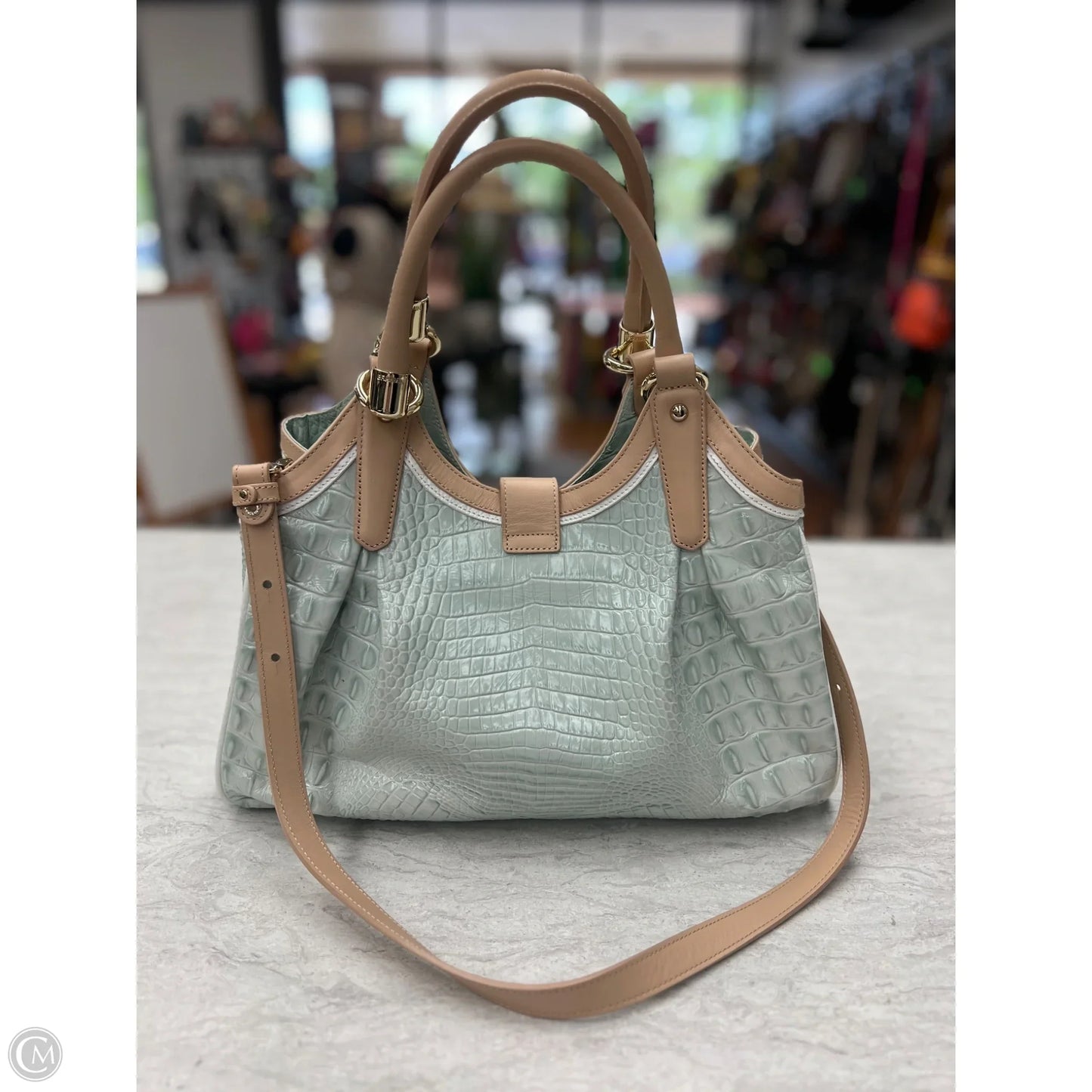 Handbag Designer By Brahmin, Size: Large