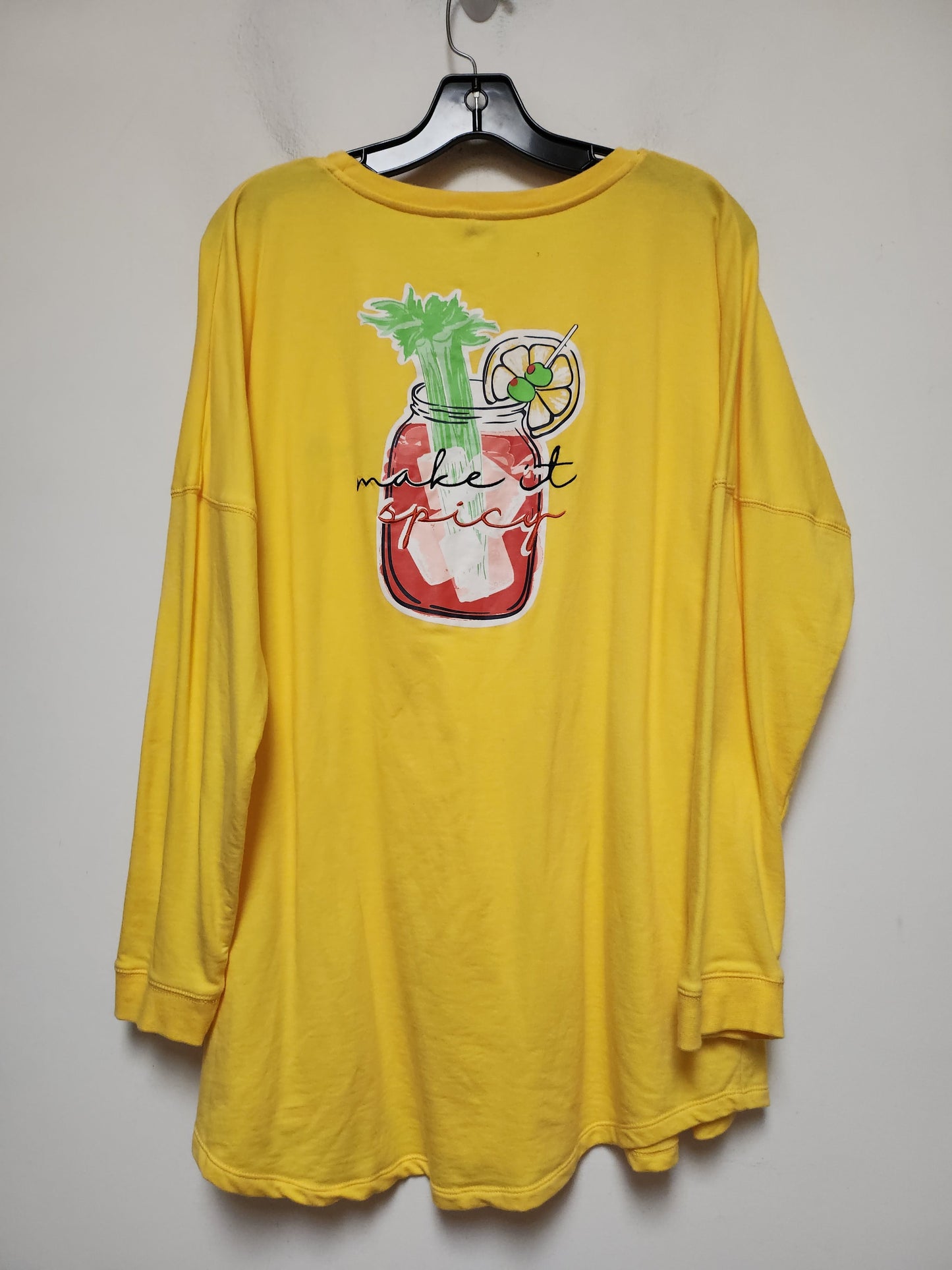 Yellow Top Long Sleeve Crown And Ivy, Size L