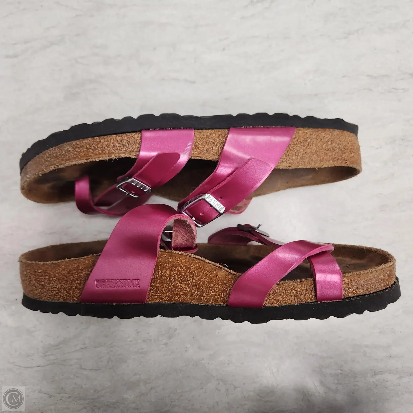 Sandals Flats By Birkenstock In Pink, Size: 7.5