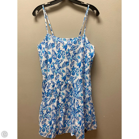 Dress Designer By Lilly Pulitzer In Blue & White, Size: M