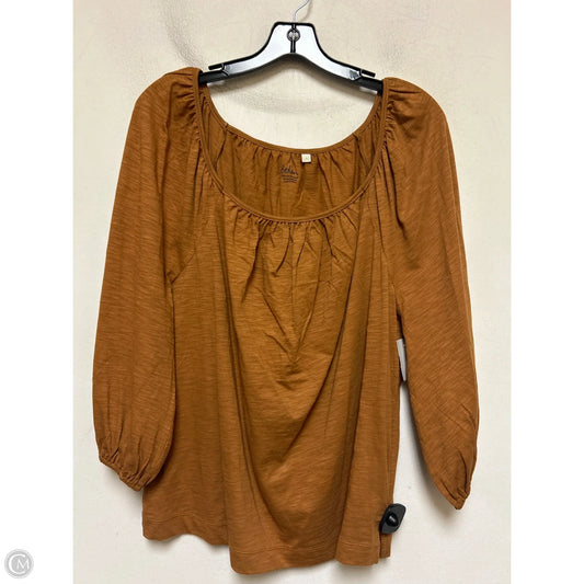 Top Long Sleeve By Boden In Brown, Size: L