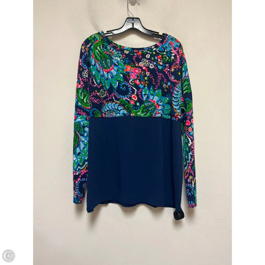 Top Long Sleeve Designer By Lilly Pulitzer In Navy, Size: Xl