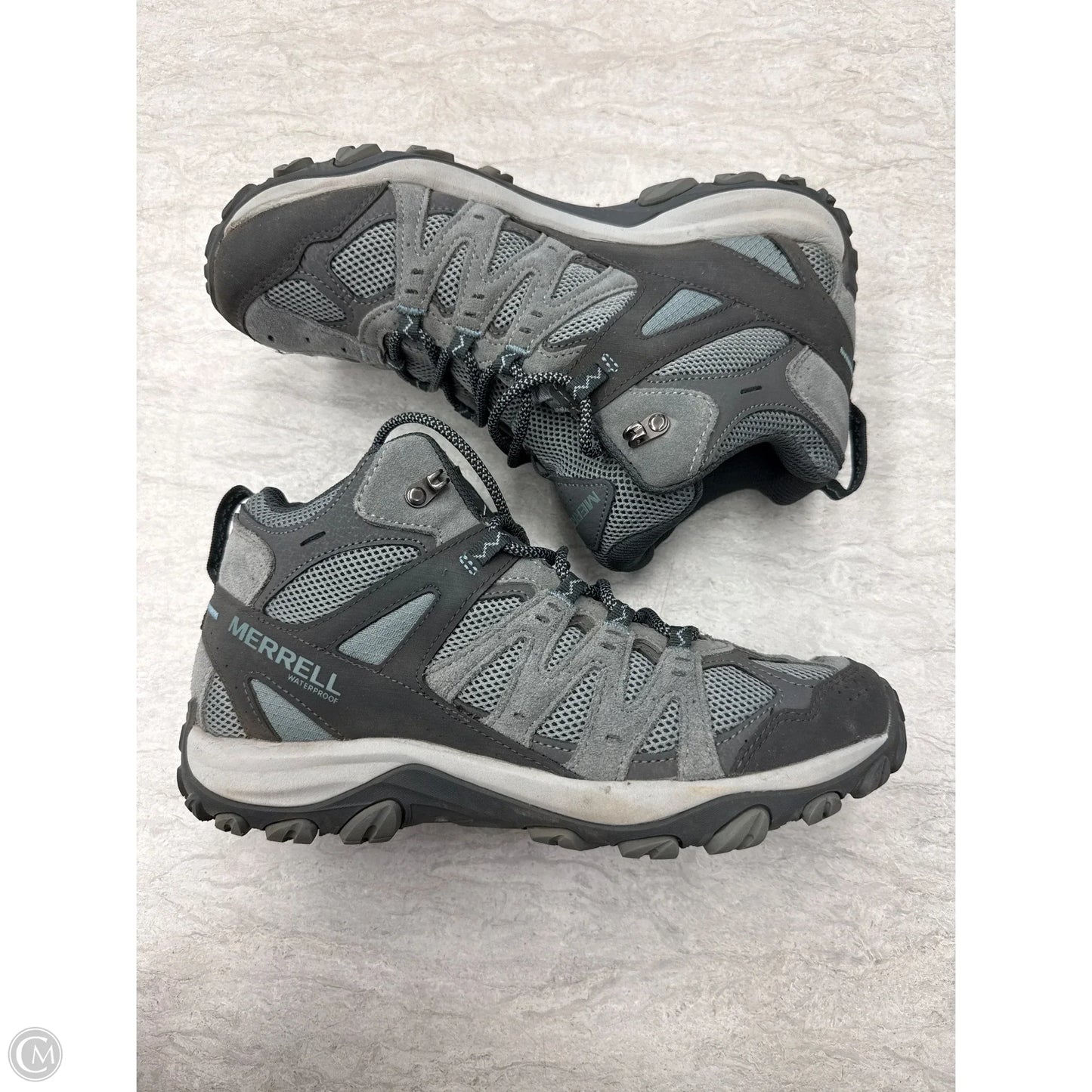 Boots Ankle Flats By Merrell In Grey, Size: 10.5