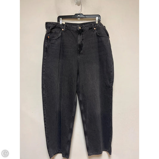 Jeans Wide Leg By H&m In Black Denim, Size: 20