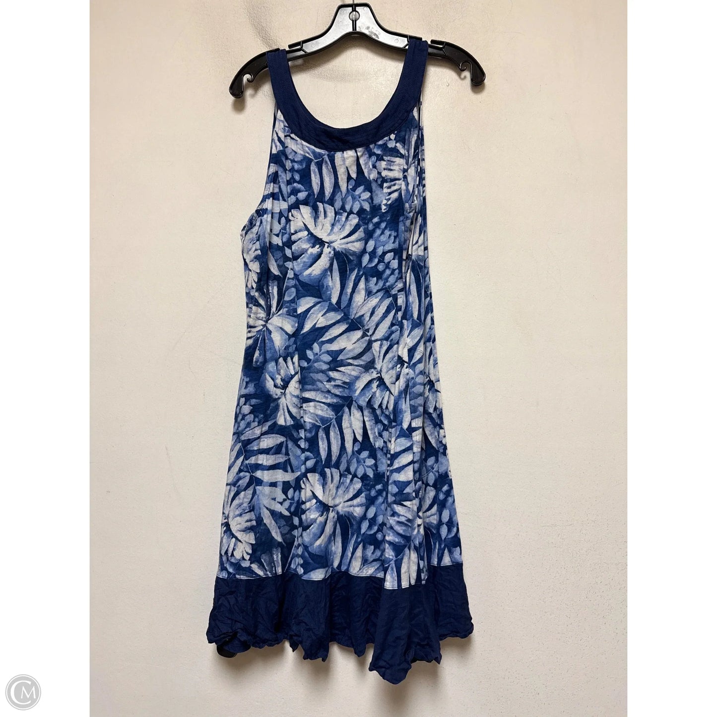 Dress Casual Midi By Tommy Bahama In Blue & White, Size: L