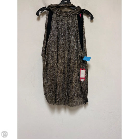 Top Sleeveless By Vince Camuto In Black & Gold, Size: Xl