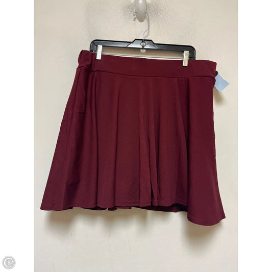 Skort By Clothes Mentor In Maroon, Size: 22