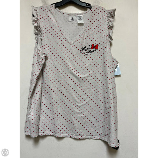 Top Sleeveless By Disney In Polkadot Pattern, Size: 3x