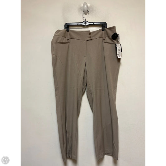 Pants Wide Leg By Rafaella In Tan, Size: 18