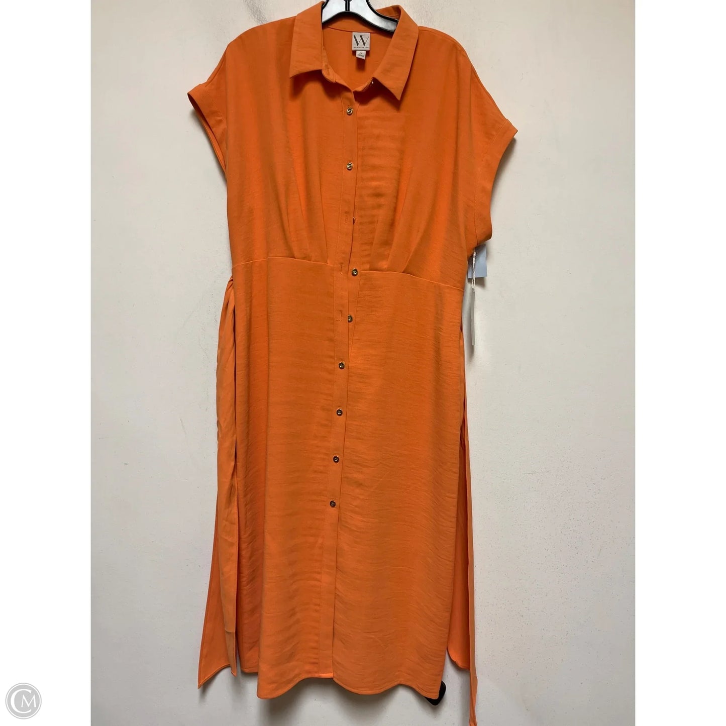 Dress Casual Midi By Worthington In Orange, Size: L
