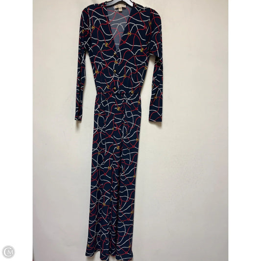 Jumpsuit By Michael By Michael Kors In Blue & Red & White, Size: S