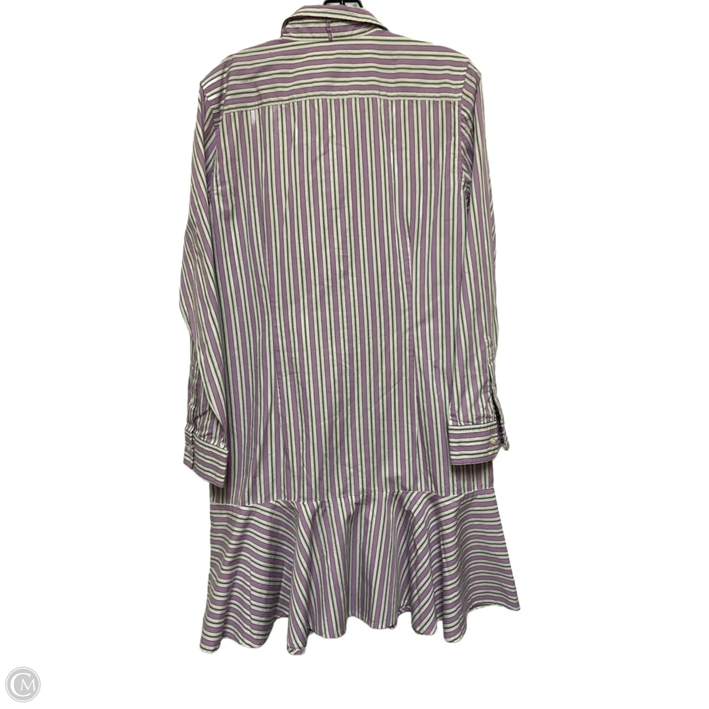 Dress Casual Midi By Lauren By Ralph Lauren In Striped Pattern, Size: L