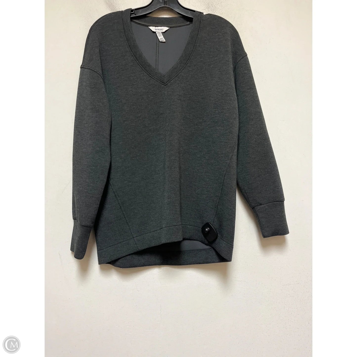 Top Long Sleeve By Spanx In Grey, Size: Xs