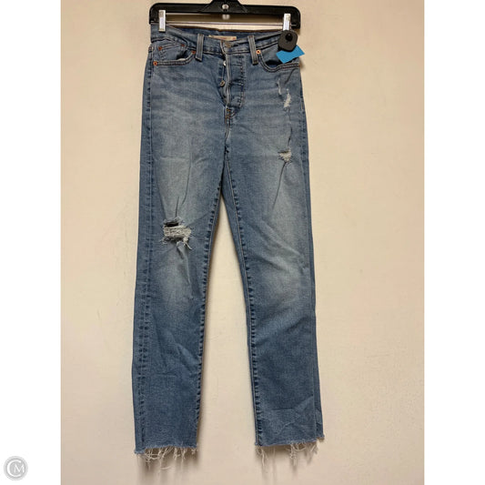 Jeans Straight By Levis In Blue Denim, Size: 4