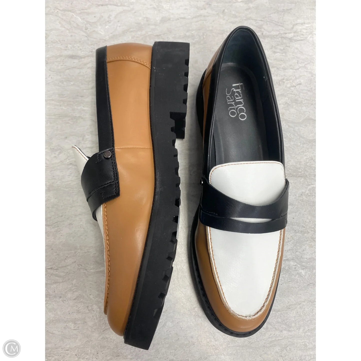 Shoes Flats By Franco Sarto In Black & Brown, Size: 9