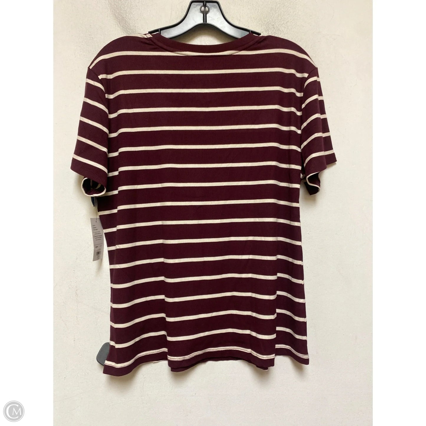 Top Short Sleeve By Nine West Apparel In Striped Pattern, Size: 2x