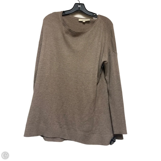 Top Long Sleeve By Loft In Taupe, Size: Xs