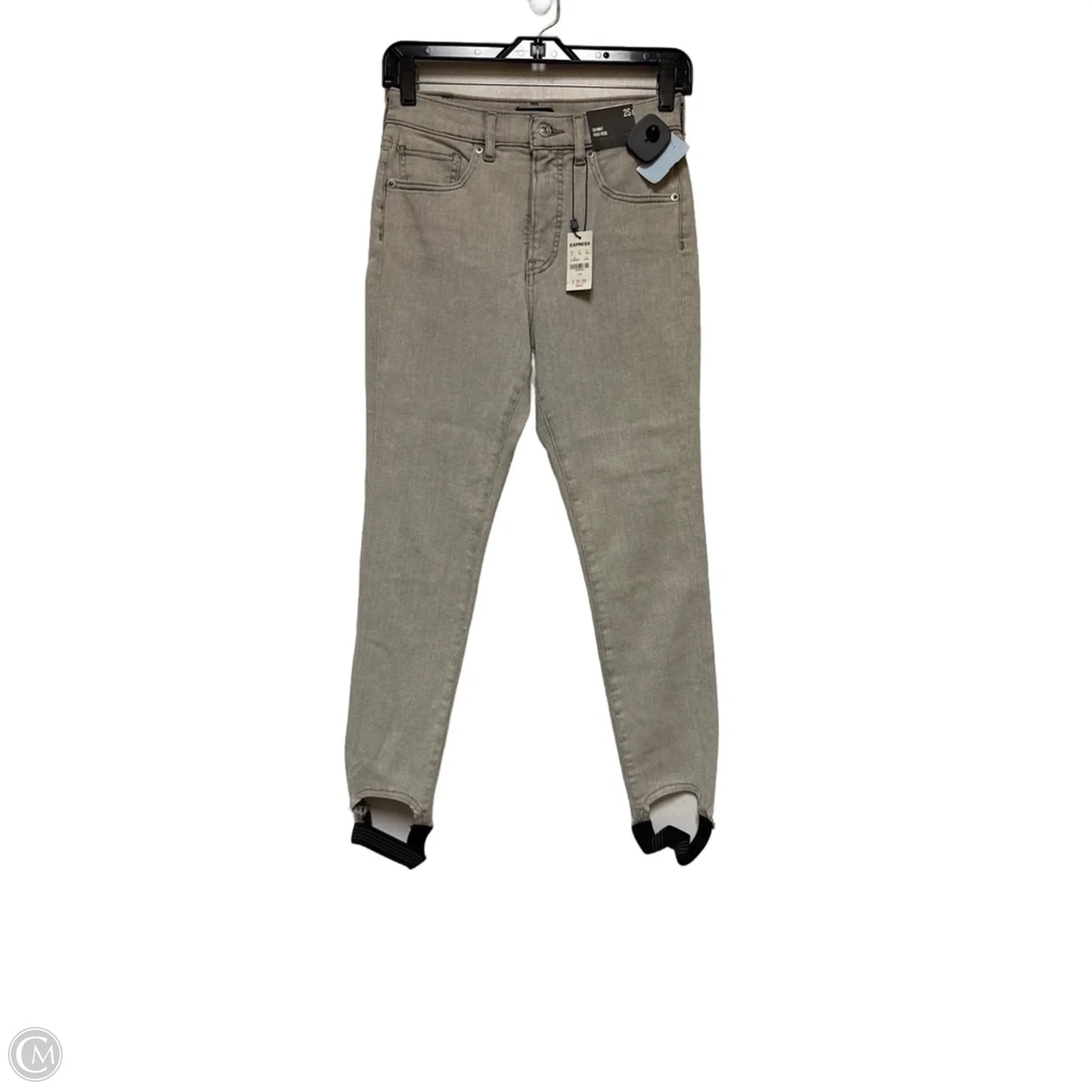 Jeans Skinny By Express In Grey Denim, Size: 2