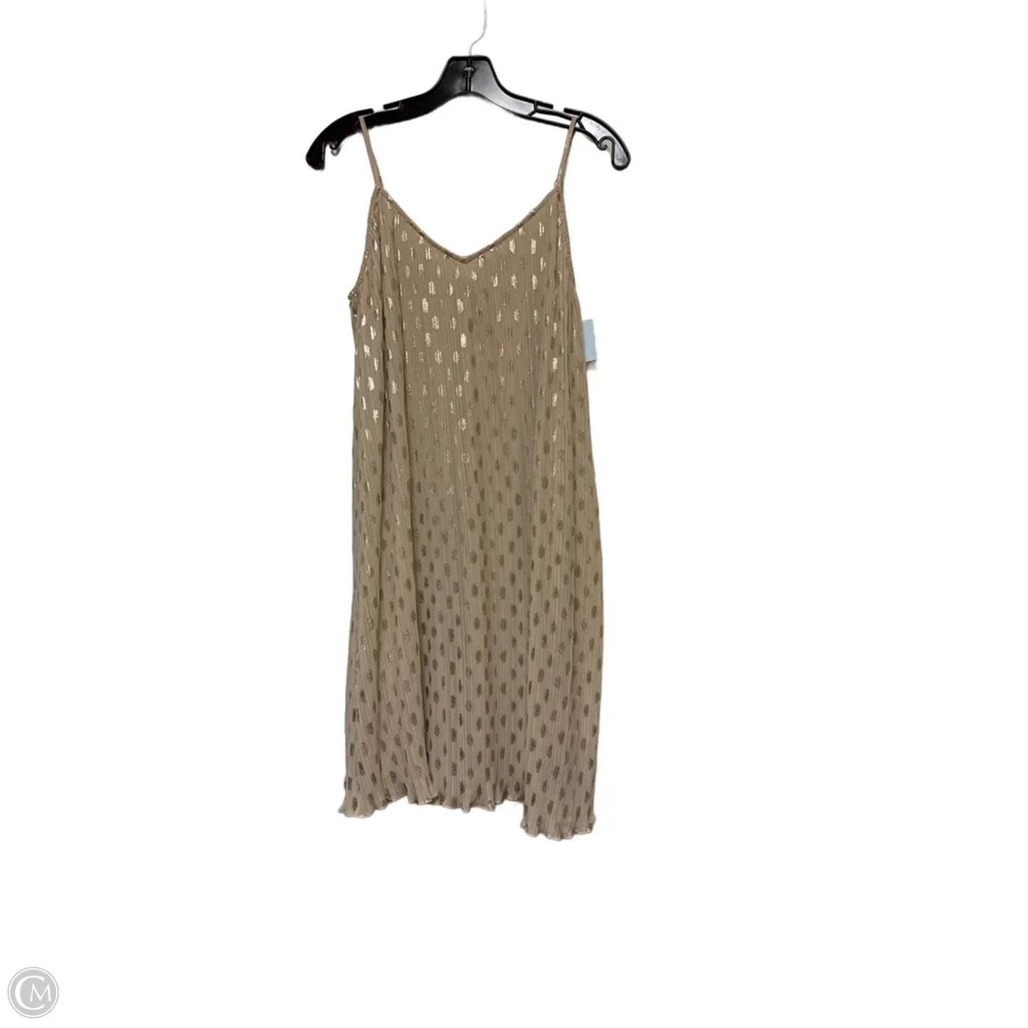 Dress Casual Midi By Express In Gold & Tan, Size: S