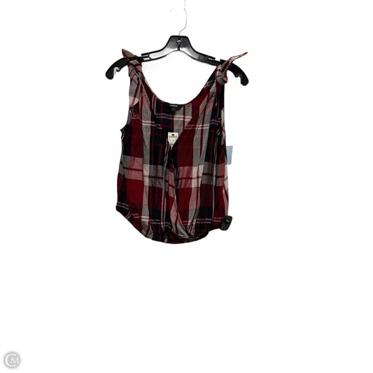 Top Sleeveless By Express In Plaid Pattern, Size: S