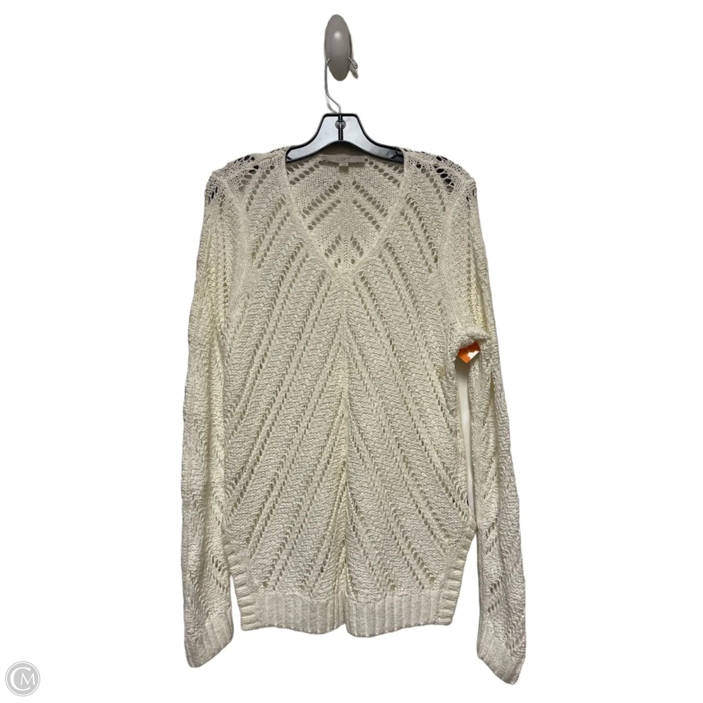 Sweater By Loft In Cream, Size: L