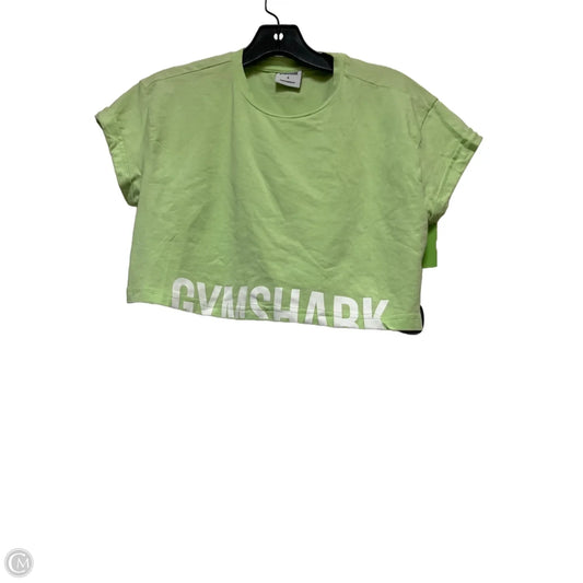 Athletic Top Short Sleeve By Gym Shark In Green, Size: S