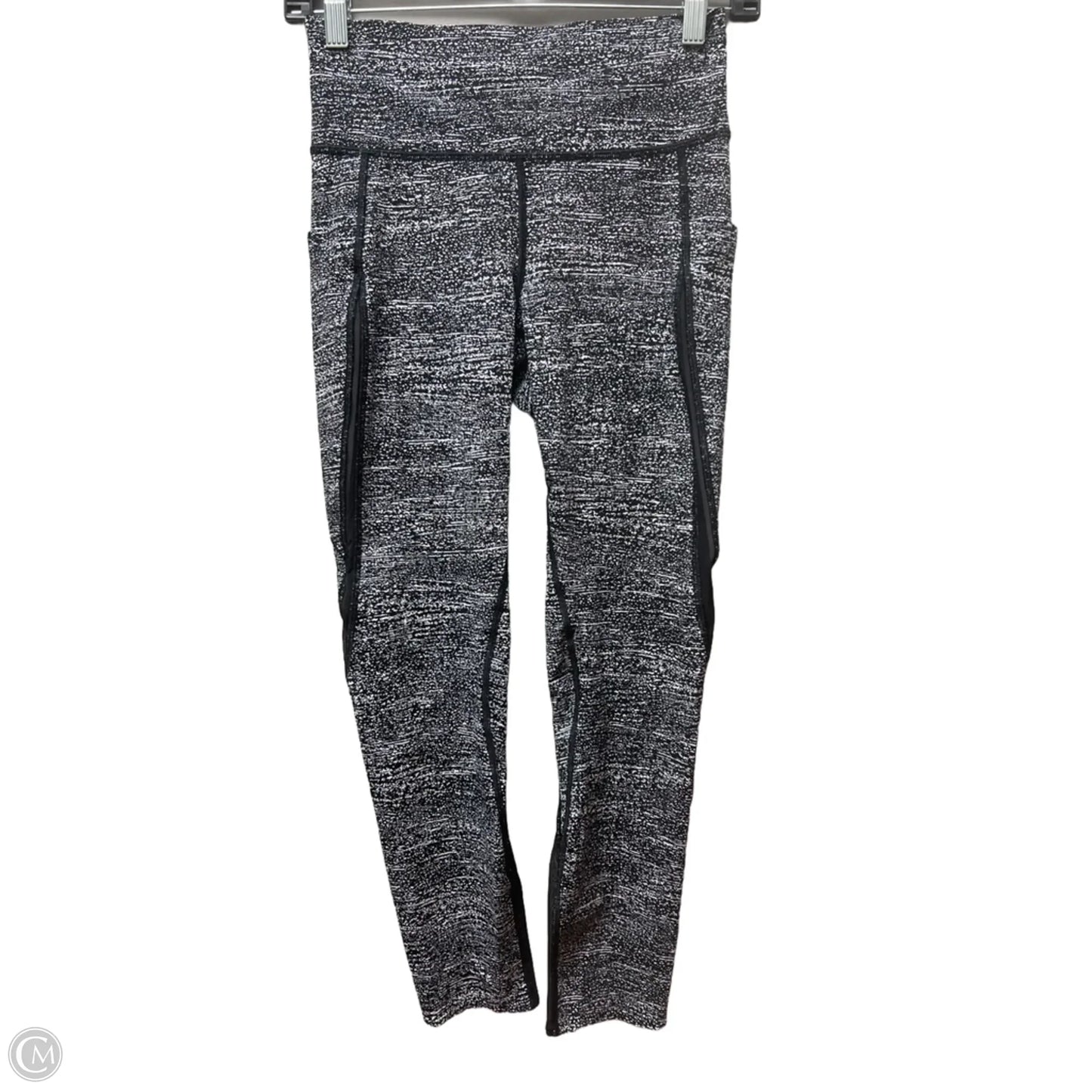 Athletic Leggings By Lululemon In Black & White, Size: 6