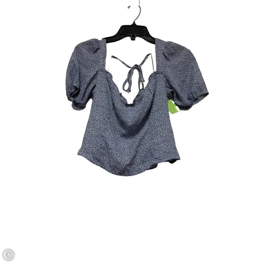 Top Short Sleeve By Abercrombie And Fitch In Blue & White, Size: S