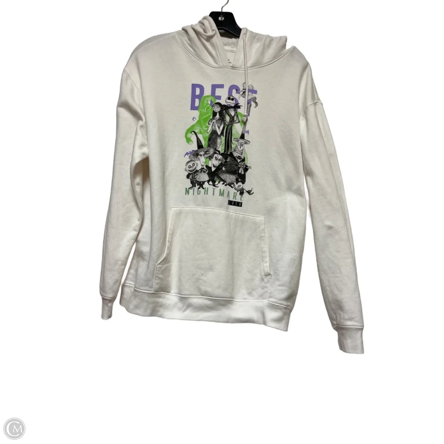 Sweatshirt Hoodie By Disney In Purple & White, Size: 2x