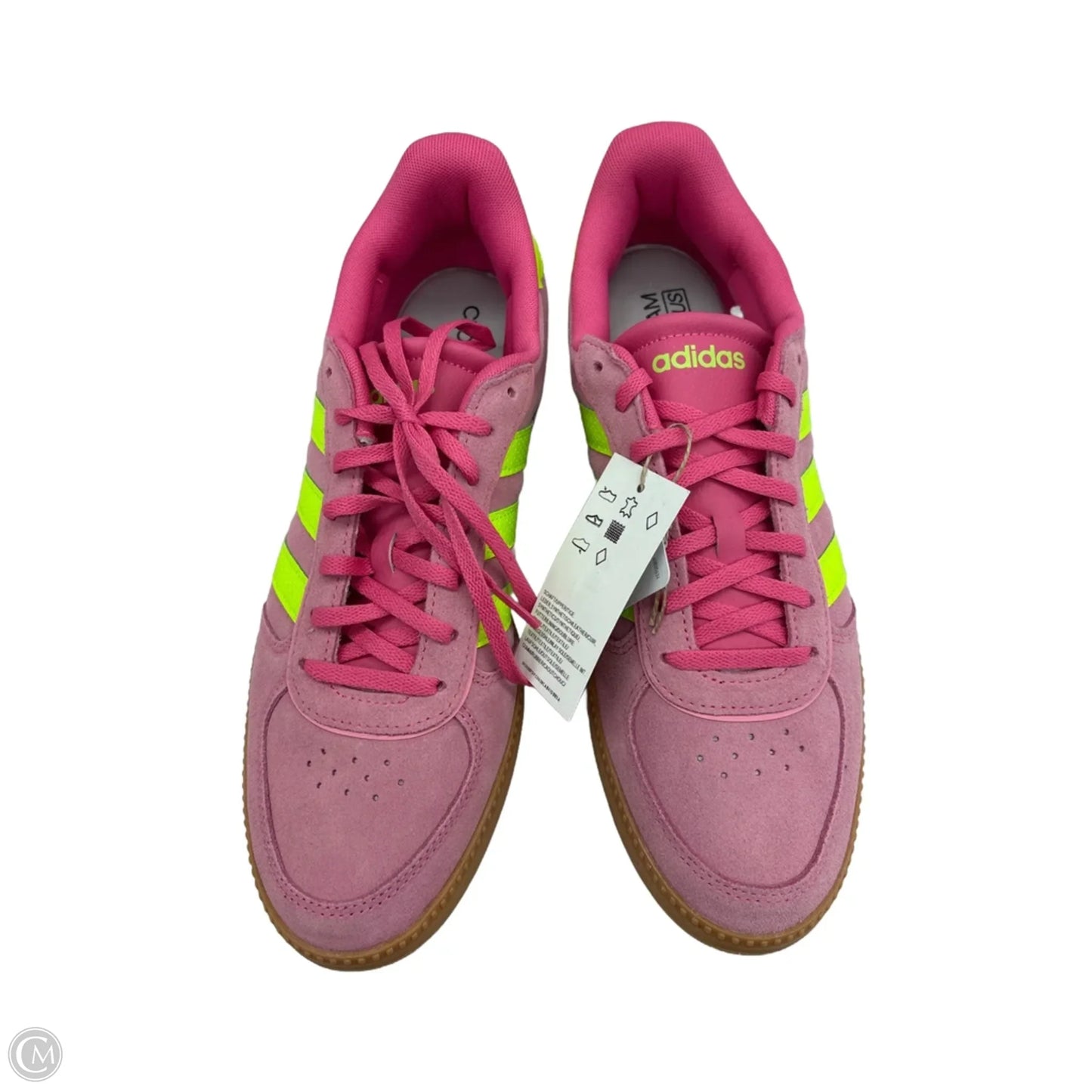 Shoes Sneakers By Adidas In Pink & Yellow, Size: 11