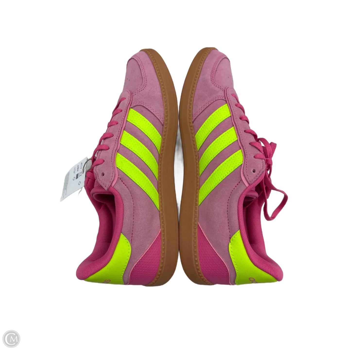 Shoes Sneakers By Adidas In Pink & Yellow, Size: 11
