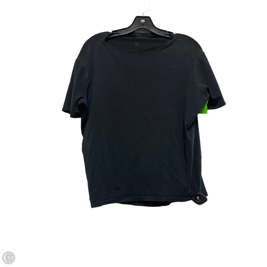 Athletic Top Short Sleeve By Lululemon In Black, Size: M
