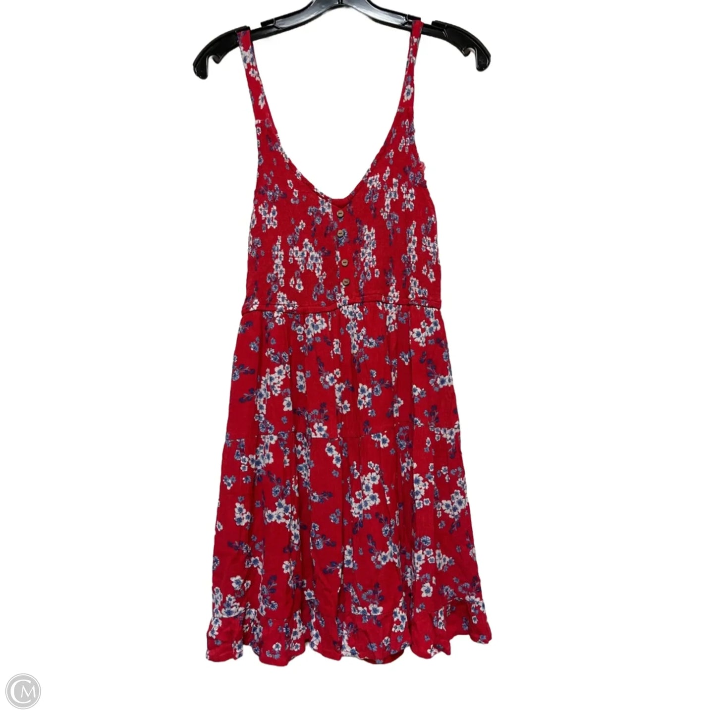 Dress Casual Short By Japna In Blue & Red & White, Size: M