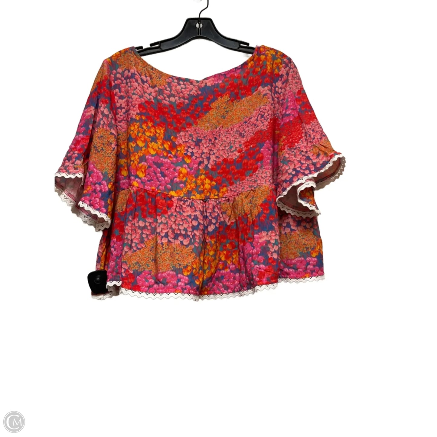 Top Short Sleeve By Rusttydustty In Floral Print, Size: L