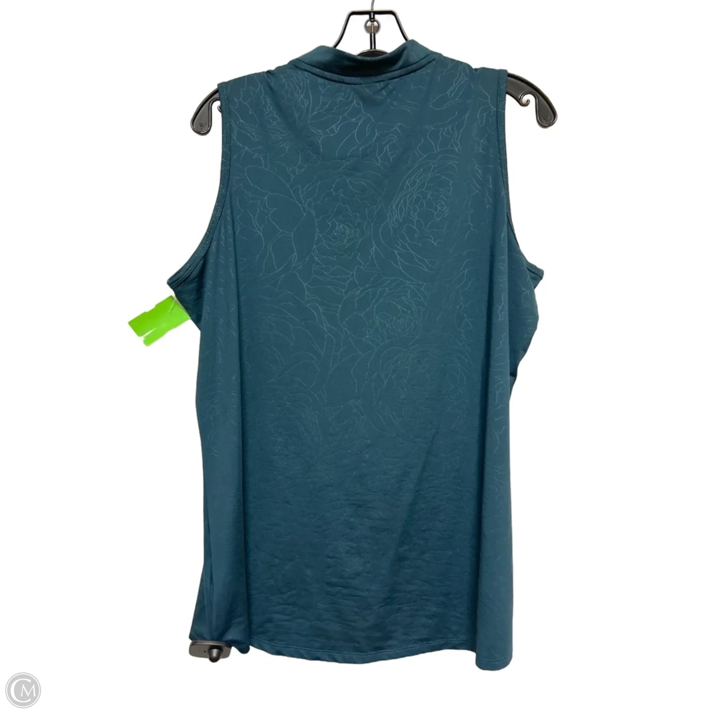 Athletic Tank Top By Adidas In Teal, Size: Xl